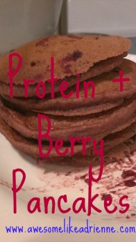 protein and berry pancakes